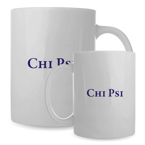 Chi Psi Full Color White Mug 15oz