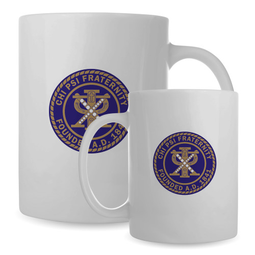 Full Color White Mug 15oz - Chi Psi Seal