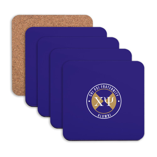  Hardboard Coaster w/Cork Backing 4/set - Chi Psi Alumni