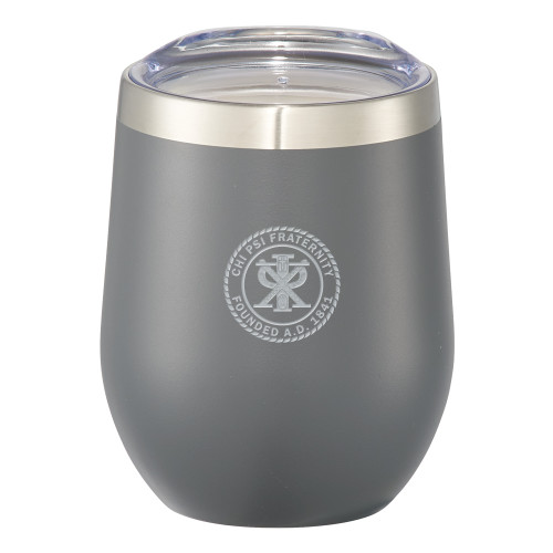  Corzo Vacuum Insulated Charcoal Cup 12oz - Chi Psi Seal Engraved