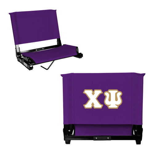  Stadium Chair Purple - Chi Psi Greek Letters