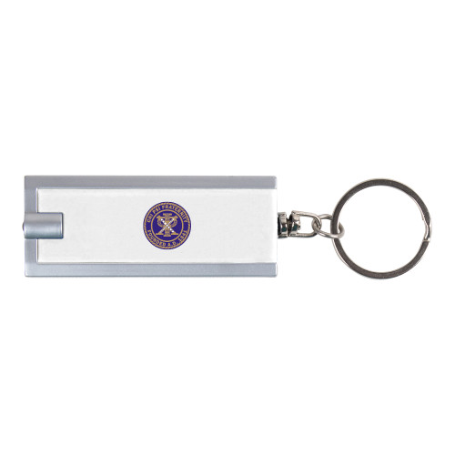  Turbo White Flashlight Key Holder - Chi Psi Seal