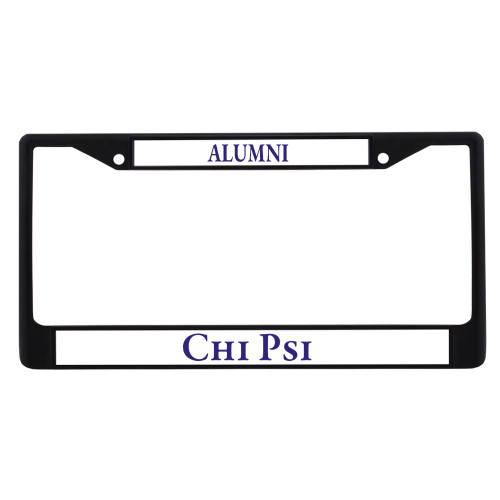  Alumni Metal License Plate Frame in Black - Chi Psi