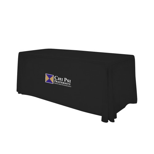  Black 6 foot Table Throw - Chi Psi Fraternity Pursue Lifelong Excellence