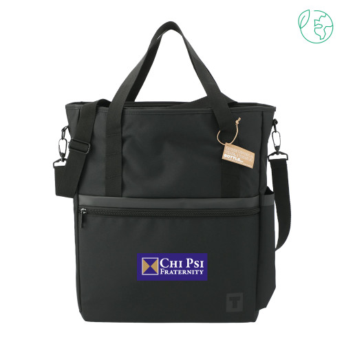  Tranzip Black Recycled Computer Tote - Chi Psi Fraternity