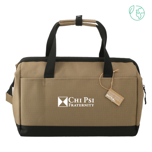  NBN Brown Recycled Utility Zippered Tool Tote - Chi Psi Fraternity