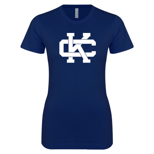  Next Level Womens Navy Boyfriend Tee - Spirit Mark