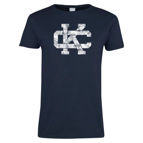  Womens Short Sleeve Navy Tee - Spirit Marks Distressed