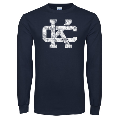  Navy Long Sleeve T-Shirt - Spirit Marks Distressed