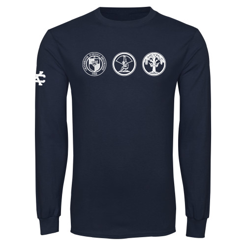  Navy Long Sleeve T-Shirt - School Crests