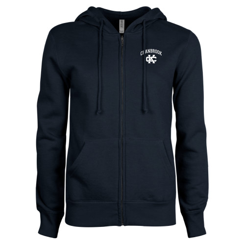 ENZA Womens Navy Fleece Full Zip Hoodie - Cranbrook CK