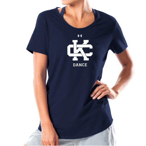  Under Armour Womens Navy Charged Cotton Tee - CK Dance
