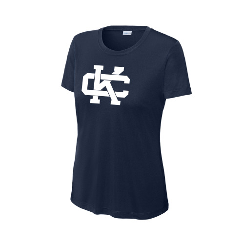  Womens Navy Performance Tee - Primary Logo CK
