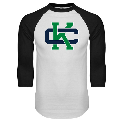  White/Black Raglan Baseball T Shirt - Spirit Mark