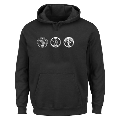  Extended Black Hoodie - Cranbrook School Crests