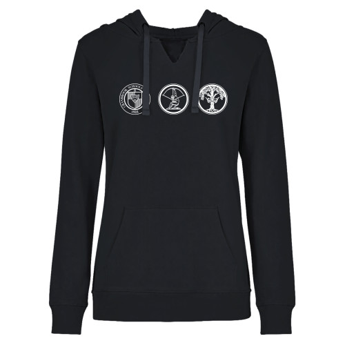  Womens Plus Black Hoodie - Cranbrook School Crests