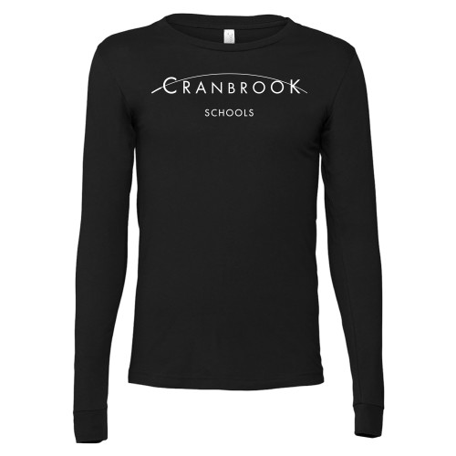  Bella + Canvas Black Jersey Cotton Long Sleeve T Shirt - Cranbrook Schools Signature