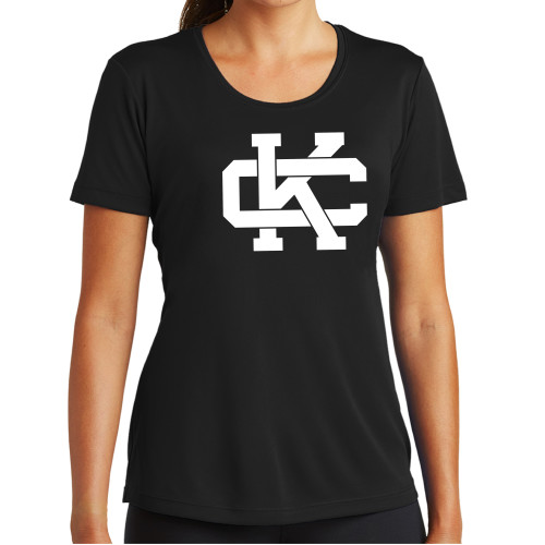  Womens Black Performance Tee - Primary Logo CK
