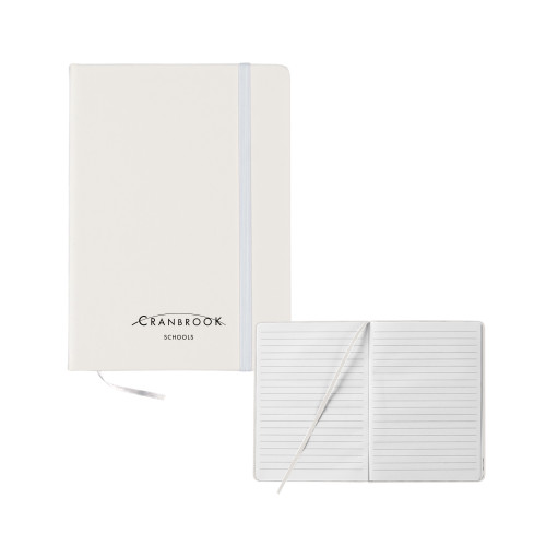  5x7 White Hard Cover Journal - Cranbrook Schools Signature