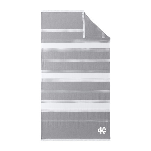  100% Cotton Grey/White Beach Throw - Primary Logo CK