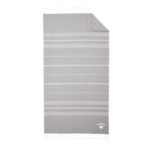  100% Cotton Grey/White Cali Throw - Cranbrook CK