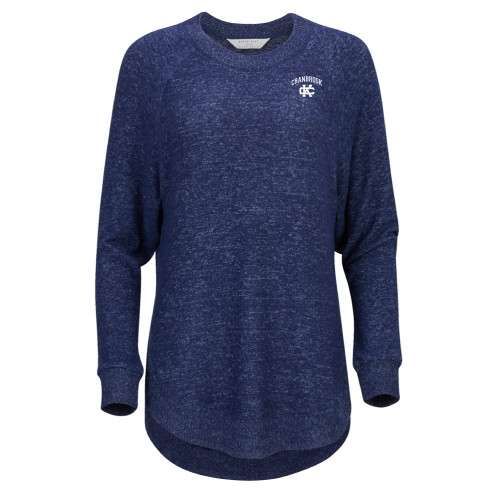  Boxercraft Womens Navy Heather Cuddle Oversized Crew - Cranbrook CK