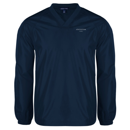  Navy V Neck Raglan Windshirt - Cranbrook Schools Signature