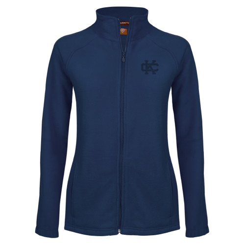  Womens Navy Fleece Full Zip Jacket - Primary Logo CK