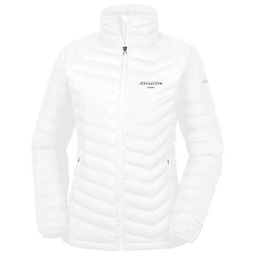  Columbia Womens White Powder Lite Jacket - School Signature