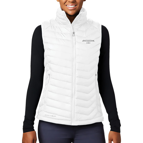  Columbia Womens White Powder Lite Vest - School Signature