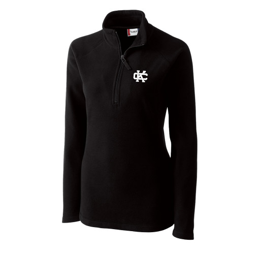  C&B Womens Black Clique Summit Performance Fleece Half Zip - Primary Logo CK