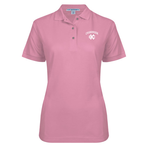  Womens Silk Touch Light Pink Pique Polo - Cranbrook CK