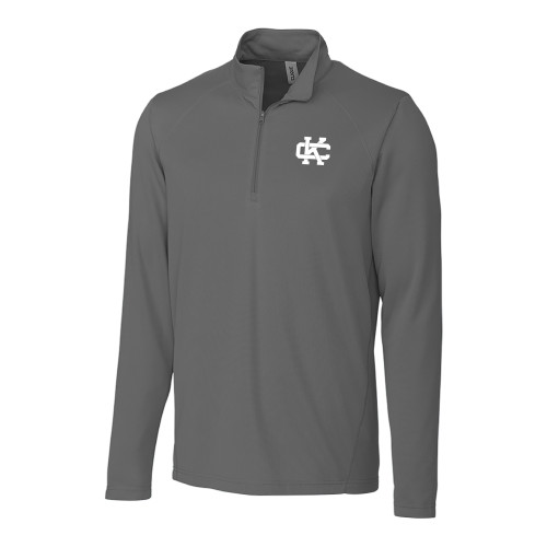  C&B Titan Grey Clique Ice Pique Half Zip - Primary Logo CK