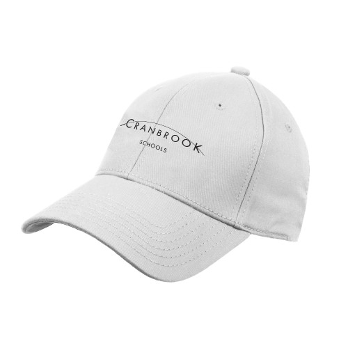  White Structured Adjustable Pro Style Hat - Cranbrook Schools Signature