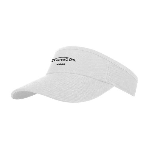  White Brushed Bull Denim Visor - School Signature