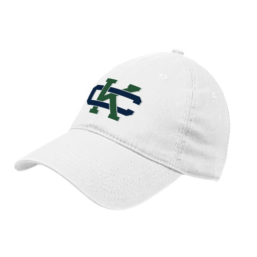  White Unstructured Adjustable Low Profile Hat - Primary Logo CK