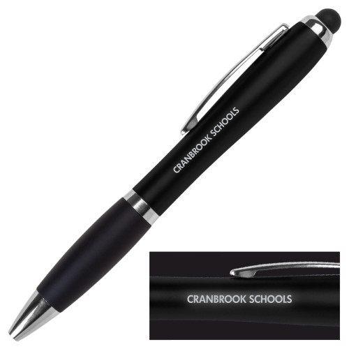  LIGHT UP LOGO Black Stylus Pen - Cranbrook Schools FlatEngraved