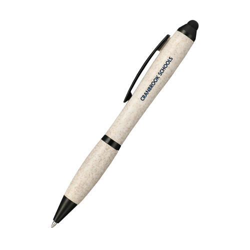  Nash Wheat Straw Ballpoint Beige Stylus Pen - Cranbrook Schools Flat