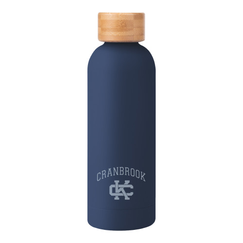  Blair Navy Stainless Steel Bottle w/ Bamboo Lid 17 oz - Cranbrook CKEngraved