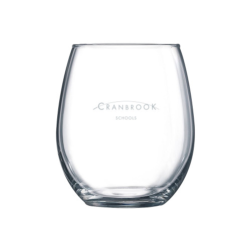  Libbey Stemless Glass 17oz - School Signature Engraved