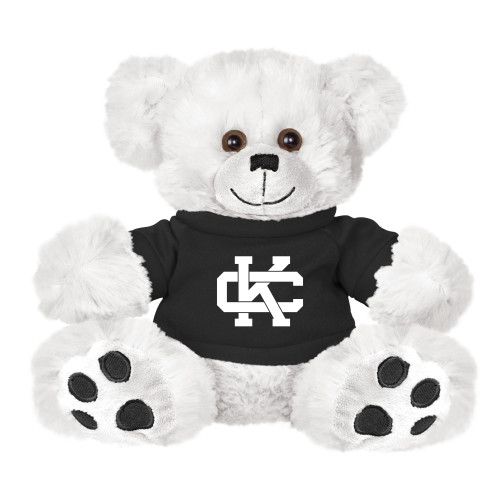  Plush Big Paw 8 1/2 inch White Bear w/Black Shirt - Primary Logo CK