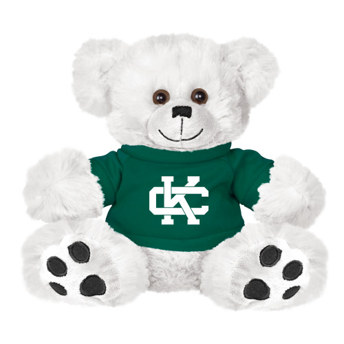  Plush Big Paw 8 1/2 inch White Bear w/Dark Green Shirt - Primary Logo CK
