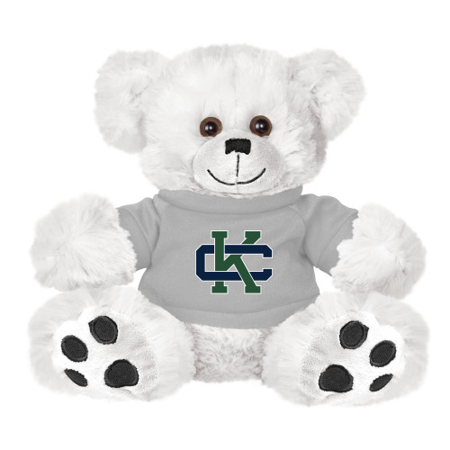  Plush Big Paw 8 1/2 inch White Bear w/Grey Shirt - Primary Logo CK