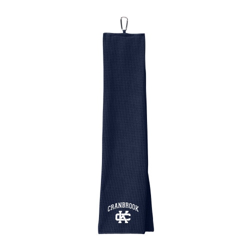  Navy Waffle Microfiber Golf Towel - Cranbrook CK