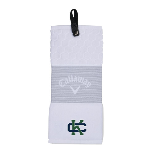  Callaway White Trifold Towel - Primary Logo CK
