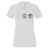 Thumbnail image for  Bella + Canvas Womens White V Neck Cotton T Shirt