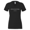 Thumbnail image for  Bella + Canvas Womens Black V Neck Cotton T Shirt