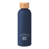 Thumbnail image for  Blair Navy Stainless Steel Bottle w/ Bamboo Lid 17 oz