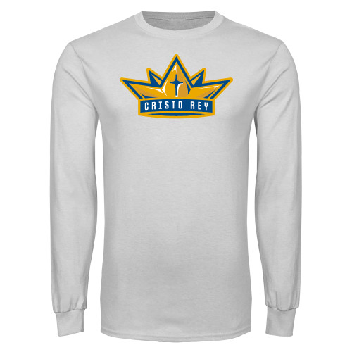  White Long Sleeve T Shirt - Cristo Rey Crown
