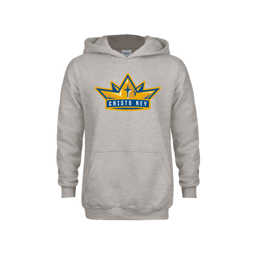  Youth Grey Fleece Hood - Cristo Rey Crown